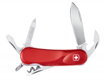 Нож складной WENGER Evolution 10, красный,13 функций, 85 мм (1
