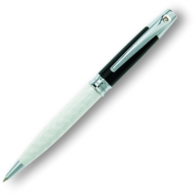 Шариковая ручка Pierre Cardin CONTE, корпус латунь с черным лаком, отделка и детали дизайна - хром