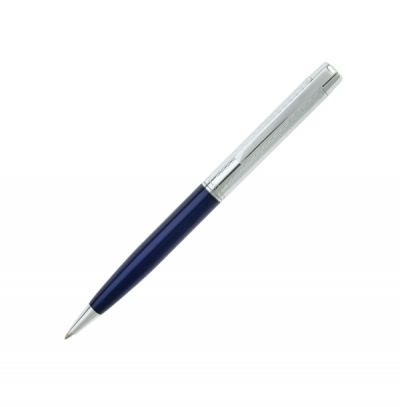 Шариковая ручка Pierre Cardin AQUARIUS,корпус латунь с синим лаком, отделка и детали дизайна - хром