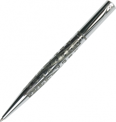 Шариковая ручка Pierre Cardin ARTOS,корпус латунь, отделка оружейный хром, детали дизайна - хром