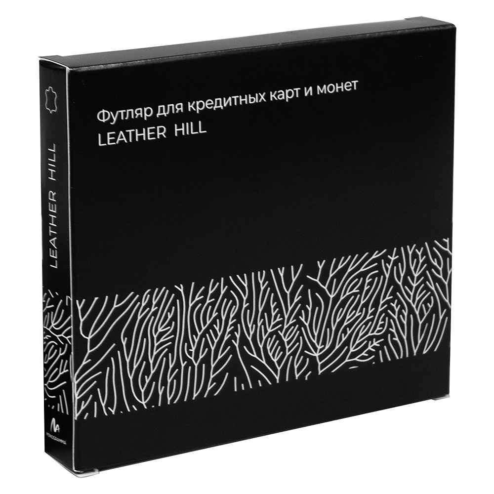 Универсальный футляр для кредитных карт и монет (картхолдер) leather Hill на молнии горизонтальный из натуральной кожи