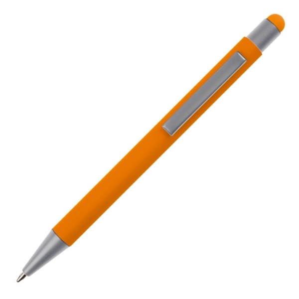 Ручка шариковая металлическая со стилусом SALT LAKE софт тач