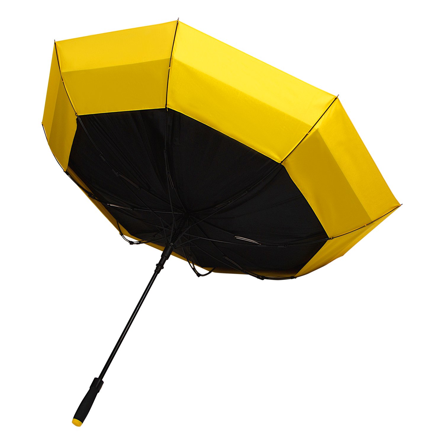 Зонт-трость Portobello UNIC, Bora, черный/желтый, с логотипом Яндекс