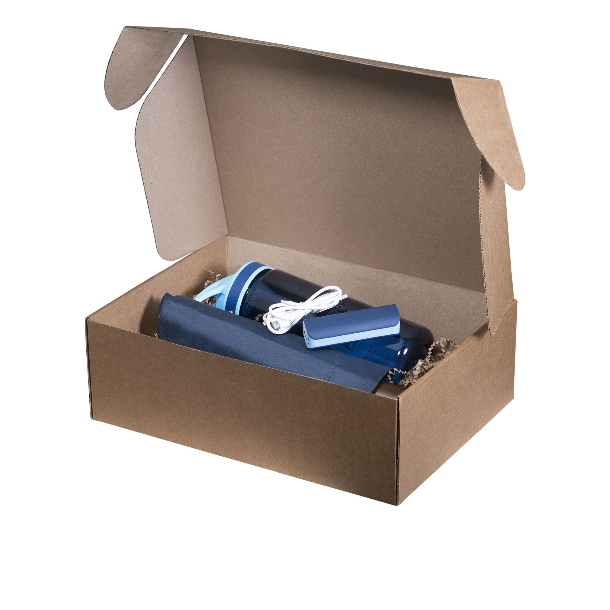 Подарочный набор Portobello синий в большой универсальной подарочной коробке (Зонт