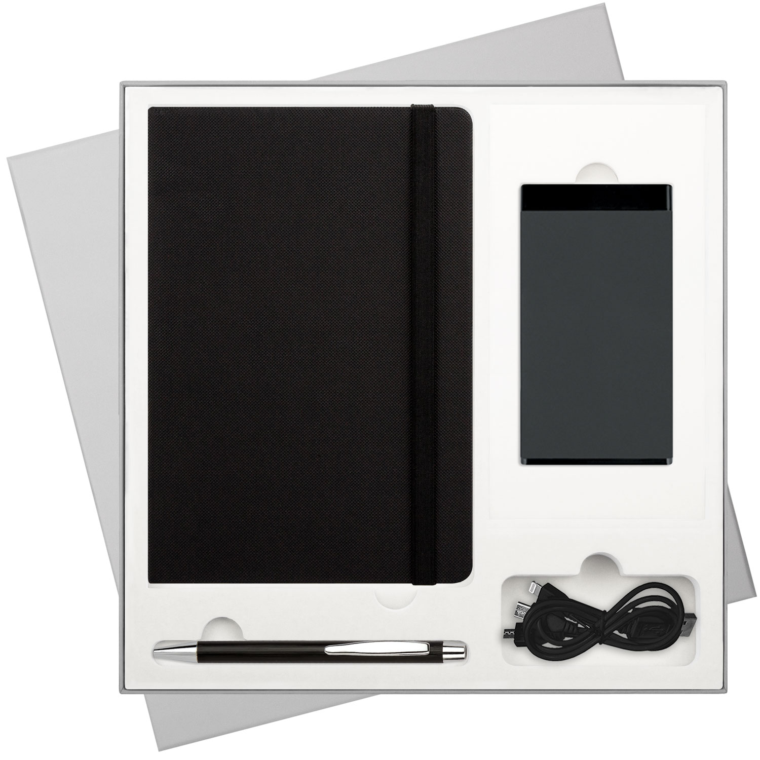 Подарочный набор Portobello/Canyon BtoBook черный (Ежедневник недат А5