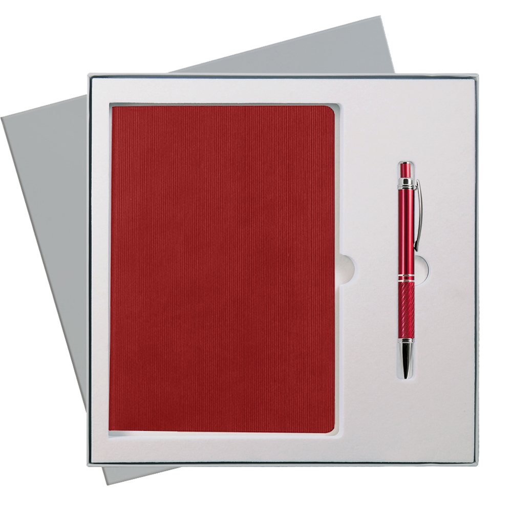 Подарочный набор Portobello/Rain красный (Ежедневник недат А5, Ручка) беж