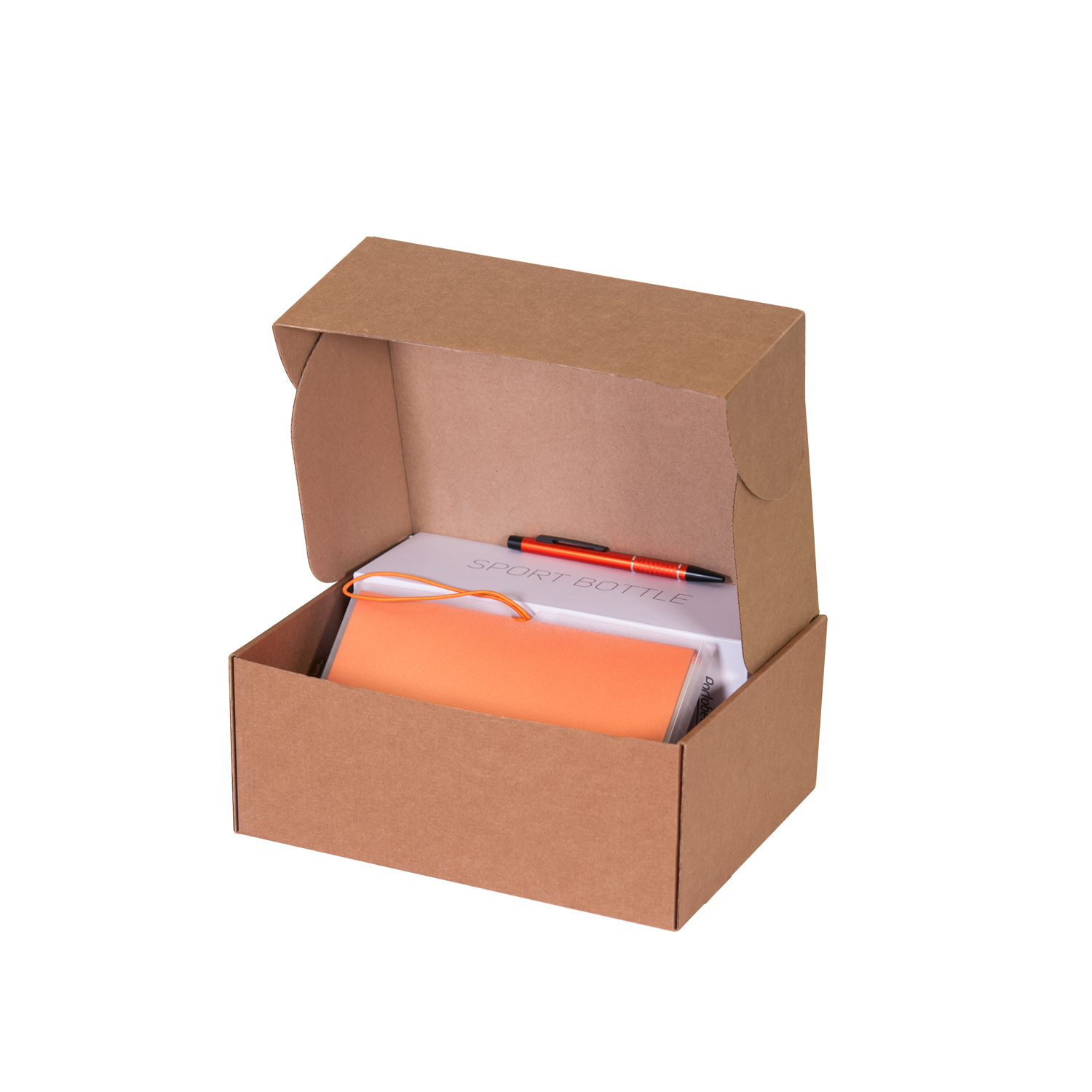 Подарочный набор Portobello оранжевый в малой универсальной подарочной коробке (Ежедневник недат А5 (Summer time)