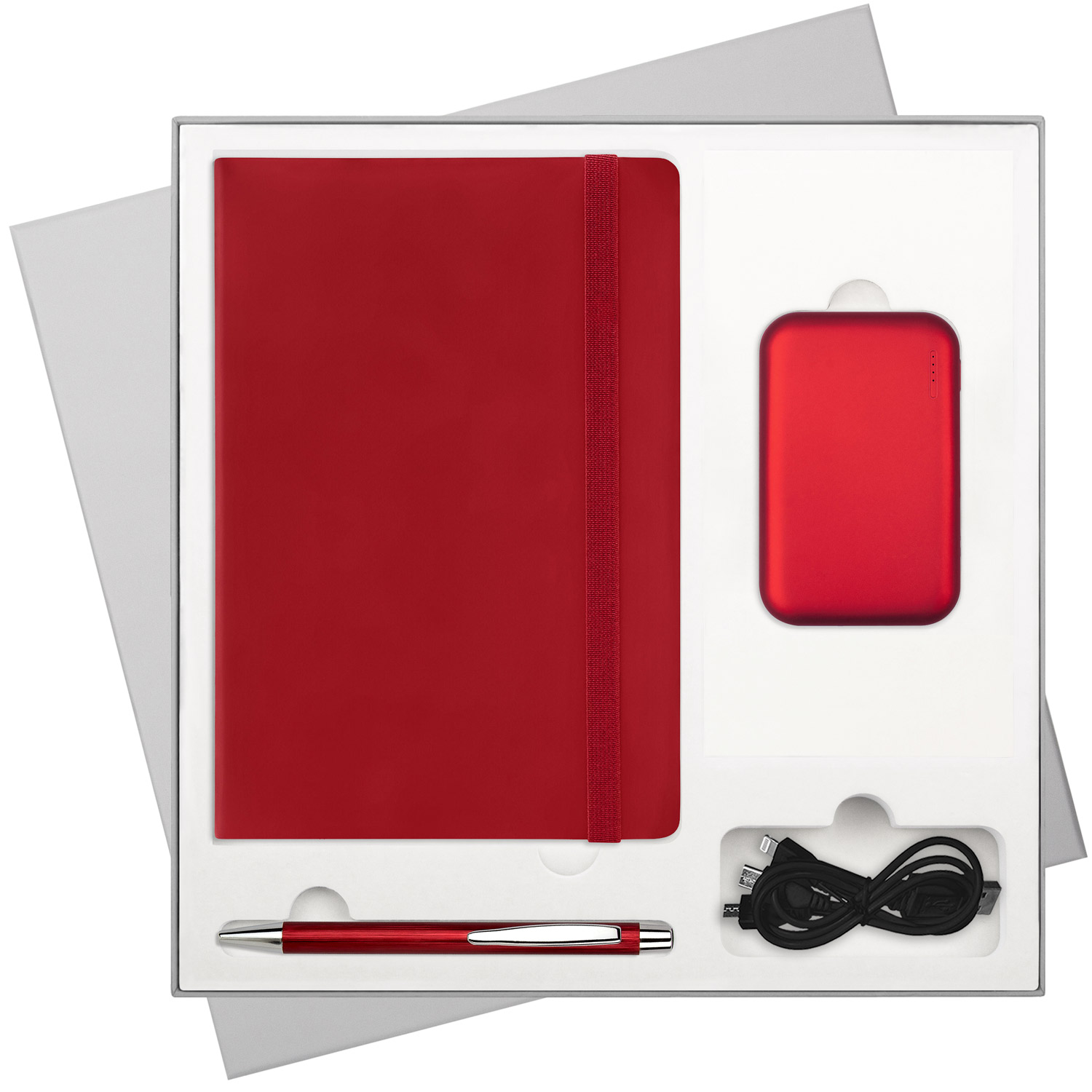 Подарочный набор Portobello/Alpha BtoBook красный (Ежедневник недат А5
