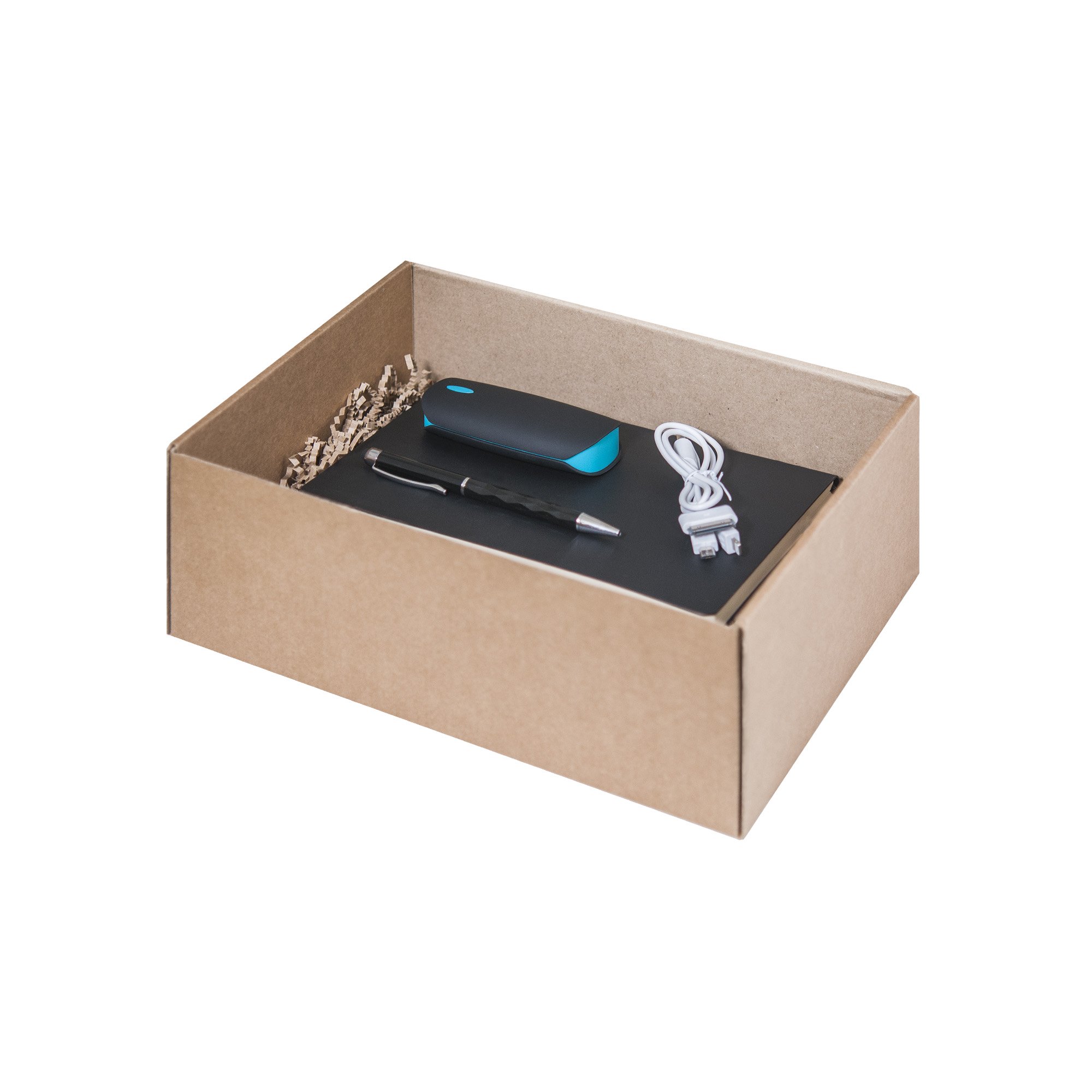 Подарочный набор Portobello черный-1 в малой универсальной подарочной коробке (Ежедневник недат А5