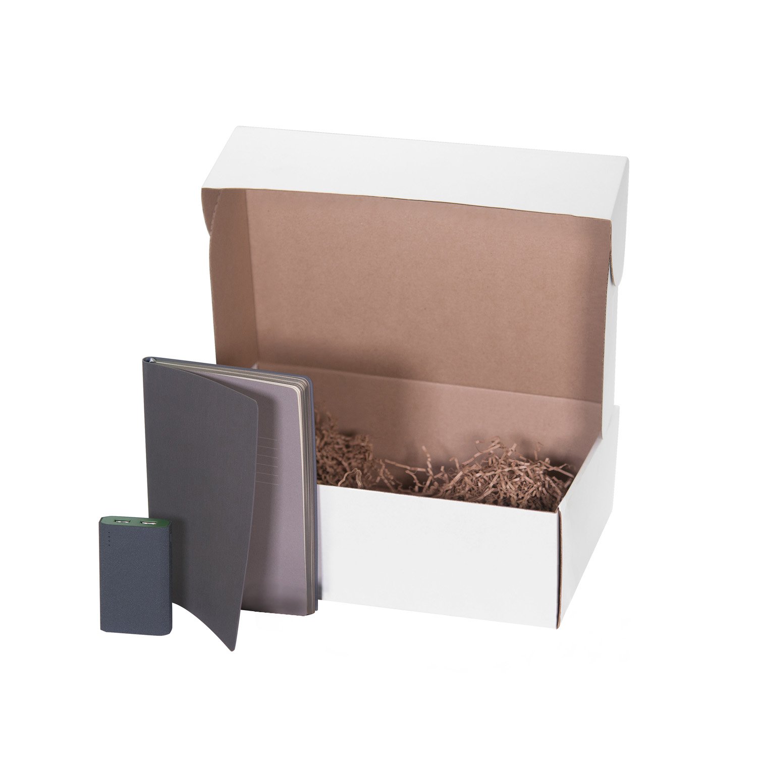 Подарочный набор Portobello серый-3 в большой универсальной подарочной коробке (Ежедневник Rain