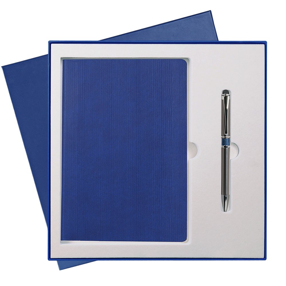 Подарочный набор Portobello/Rain синий (Ежедневник недат А5, Ручка) беж