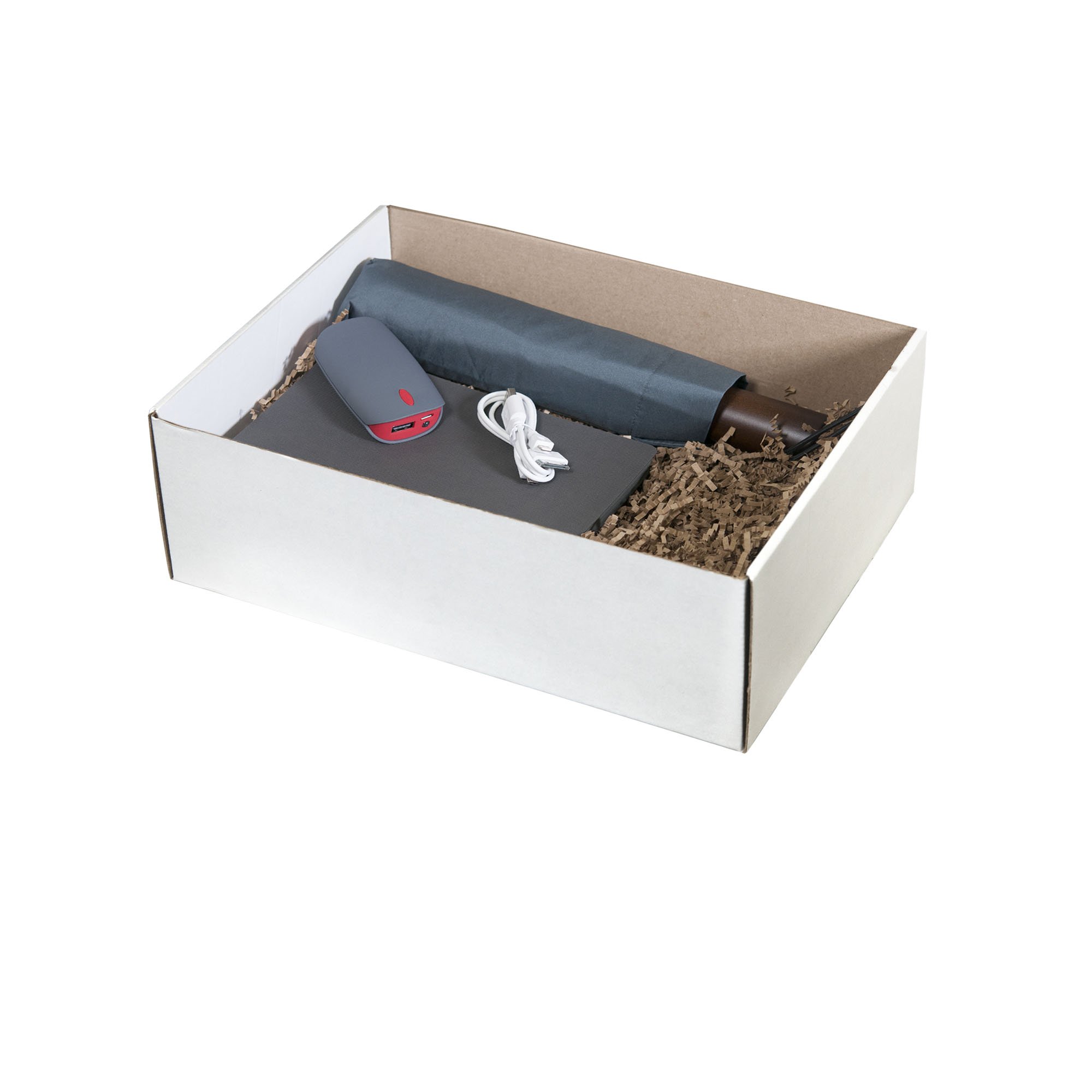 Подарочный набор Portobello серый в большой универсальной подарочной коробке (Ежедневник недат А5
