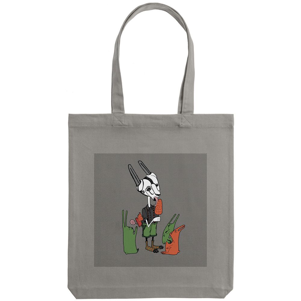 Холщовая сумка «Зайцы и морковное мороженое»
