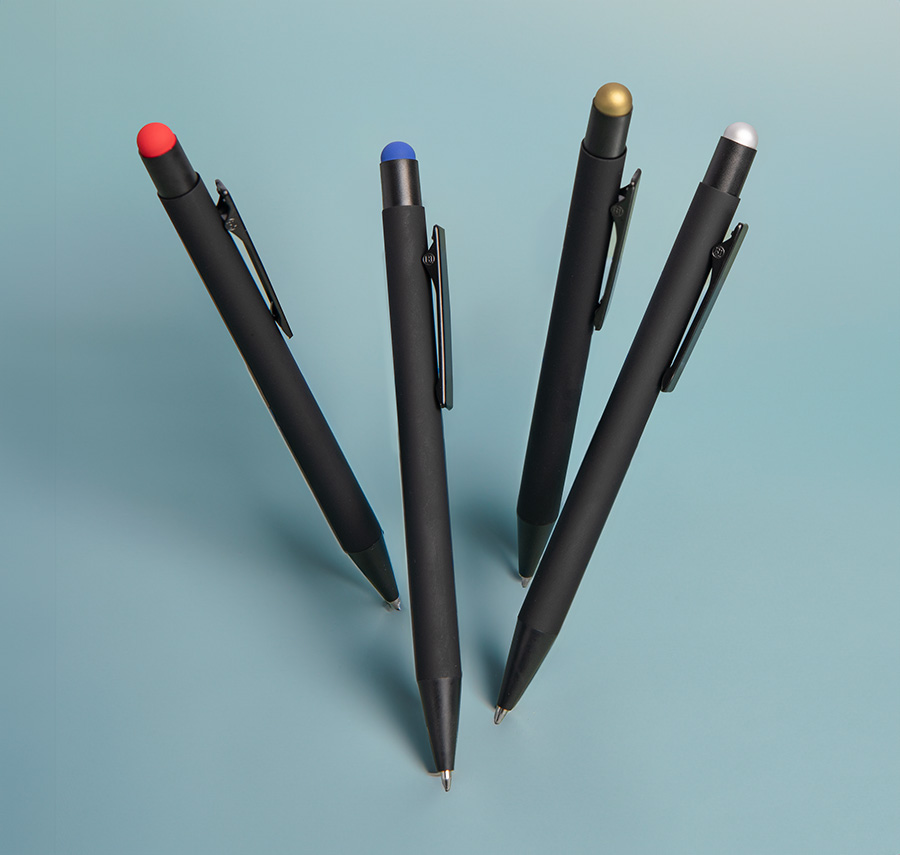 Ручка шариковая FACTOR BLACK со стилусом