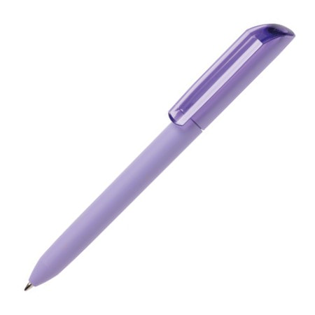 Ручка шариковая FLOW PURE c покрытием soft touch и прозрачным клипом