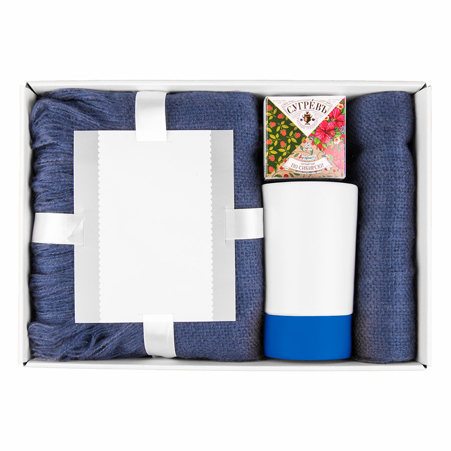 Подарочный набор WARM JOURNEY: коробка, плед, кружка, чай по-сибирски