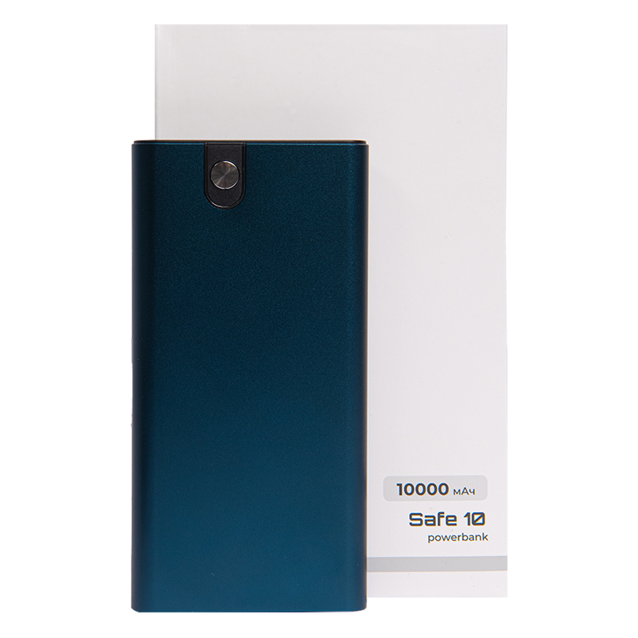 Универсальный аккумулятор OMG Safe 10 (10000 мАч), синий, 13,8х6