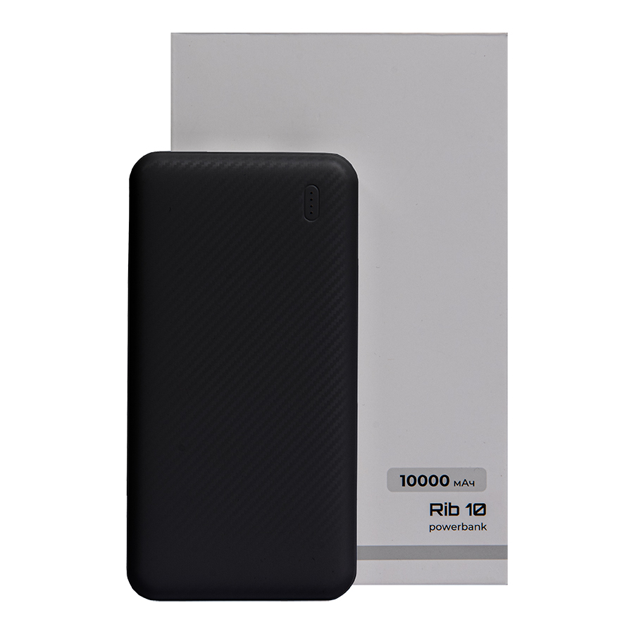 Универсальный аккумулятор OMG Rib 10 (10000 мАч), черный, 13,5х6