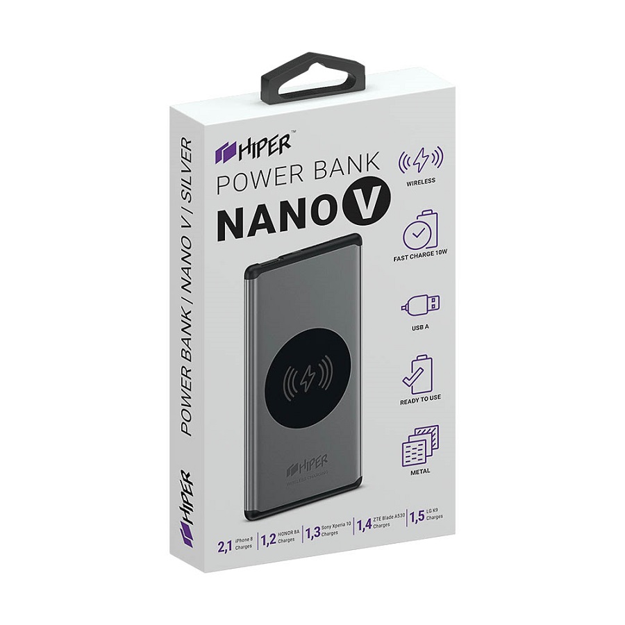 Универсальный аккумулятор NANO V Space Gray 5000 мАч