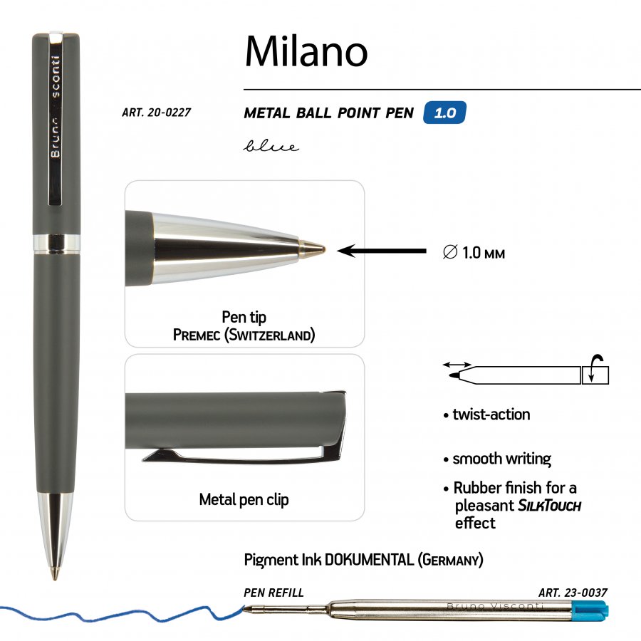 Ручка шариковая автоматическая MILANO