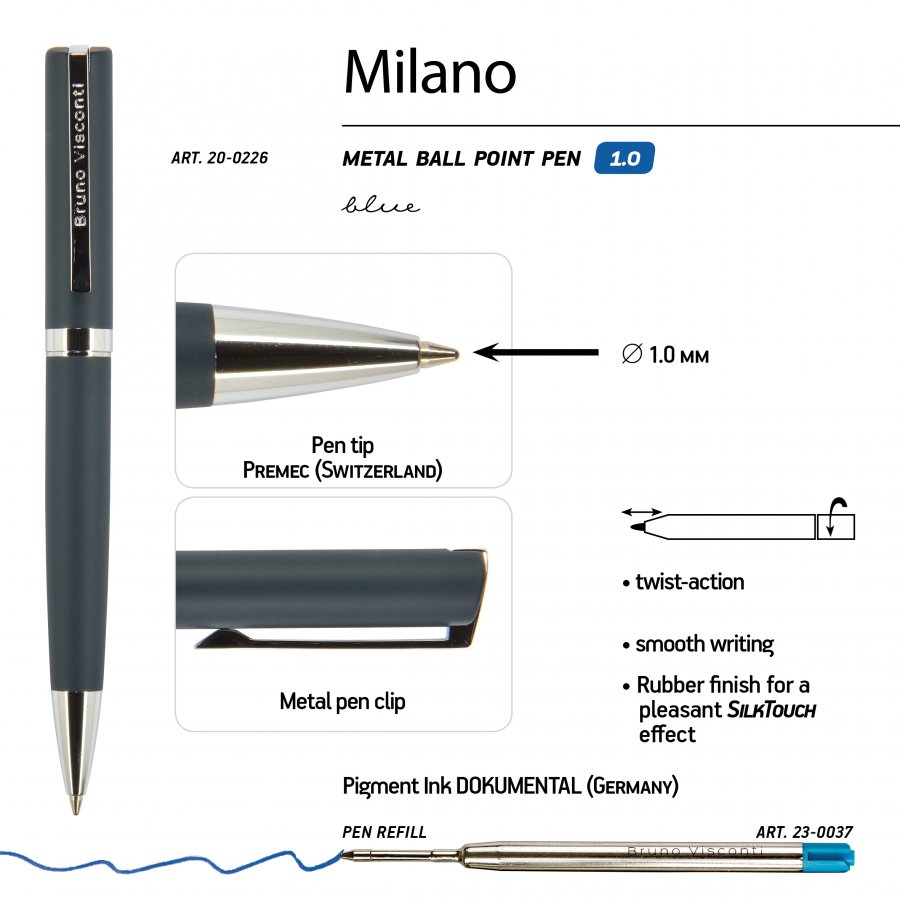 Ручка шариковая автоматическая MILANO