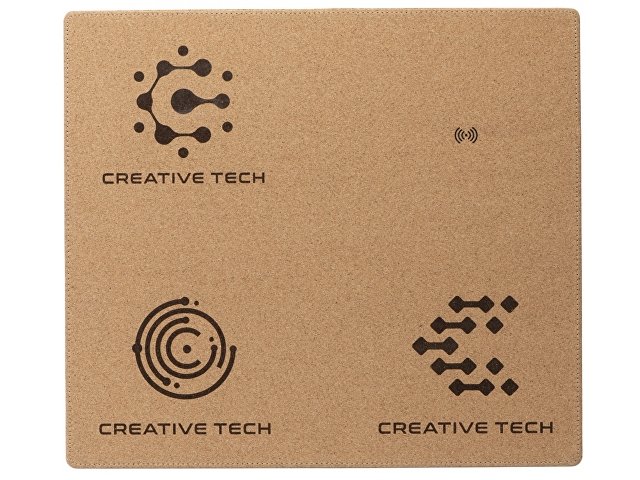 Пробковый коврик для рабочего места с беспроводной зарядкой «Querсus» с гравировкой