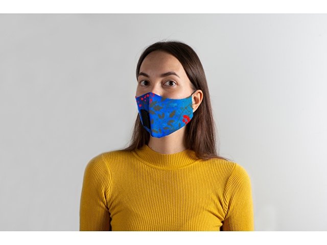 Гигиеническая маска для лица многоразовая с люверсом