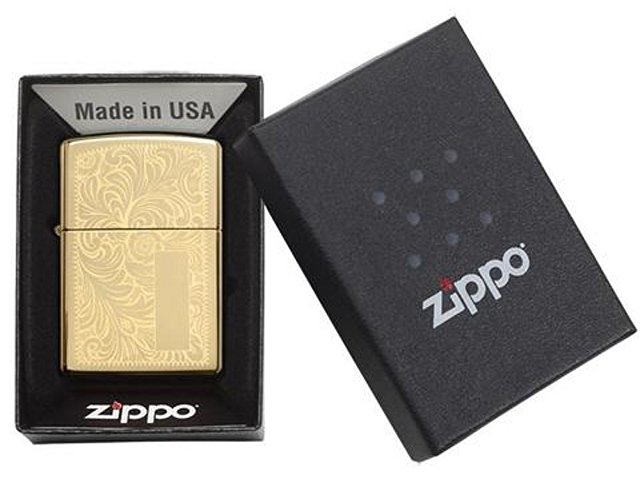 Зажигалка ZIPPO Venetian® с покрытием High Polish Brass