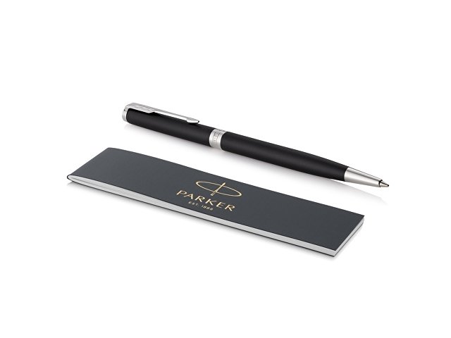 Тонкая Ручка шариковая Parker «Sonnet Core Matte Black CT»