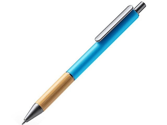 Ручка шариковая металлическая с бамбуковой вставкой PENTA