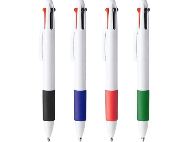 Ручка пластиковая шариковая KUNOY с чернилами 4-х цветов