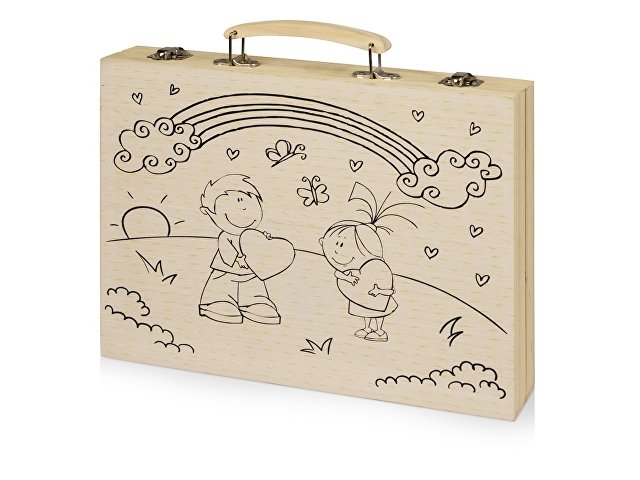 Набор для рисования в чемодане с рисунком
