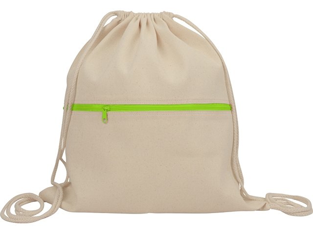 Рюкзак-мешок хлопковый «Lark» с цветной молнией