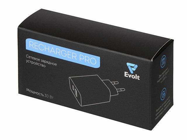 Сетевое зарядное устройство c выходами USB-A и USB-C и быстрой зарядкой QC/PD «Recharger Pro»
