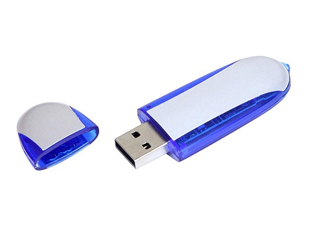 USB 2.0- флешка промо на 4 Гб овальной формы