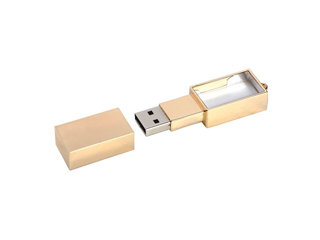 USB 2.0- флешка на 2 Гб кристалл в металле