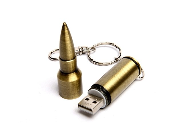 USB 2.0- флешка на 64 Гб в виде патрона от АК-47