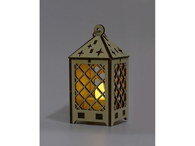 Деревянный фонарик «Лампион» с электрической свечой