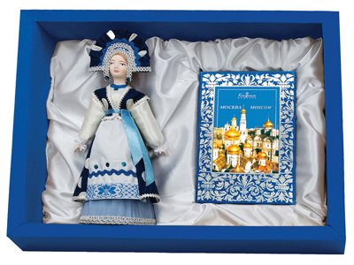 Подарочный набор «Гжельские мотивы»: кукла декоративная