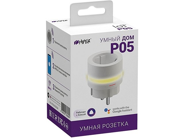 Умная розетка с LED подсветкой «IoT P05»