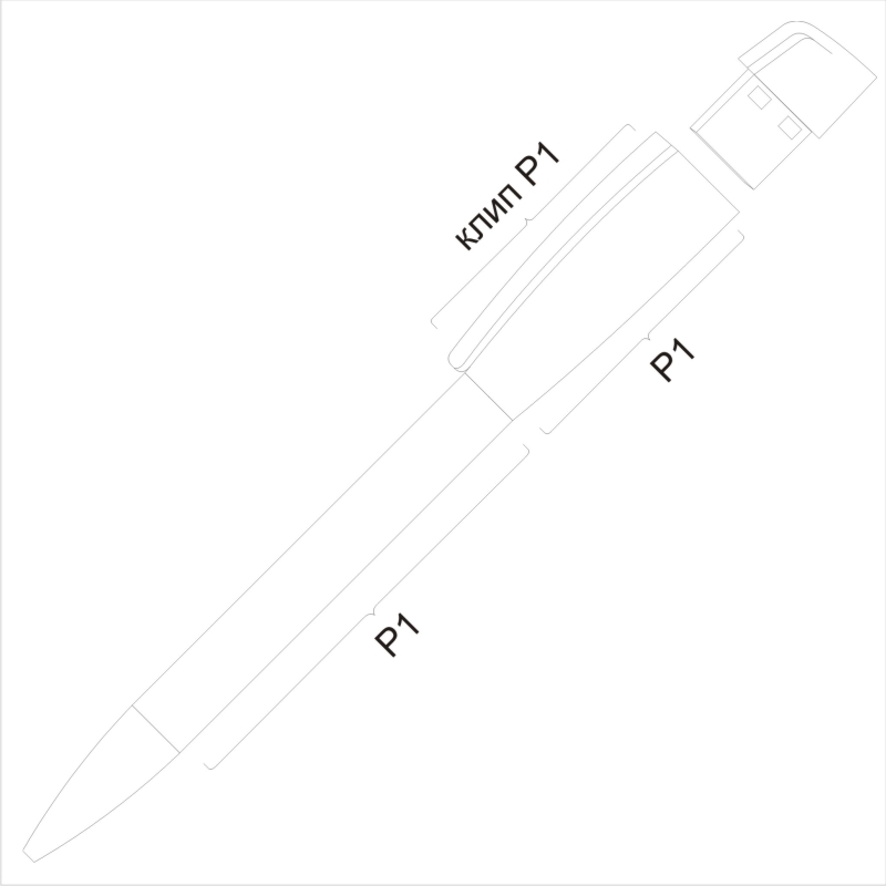 Ручка с флеш-картой USB 8GB «TURNUS M»
