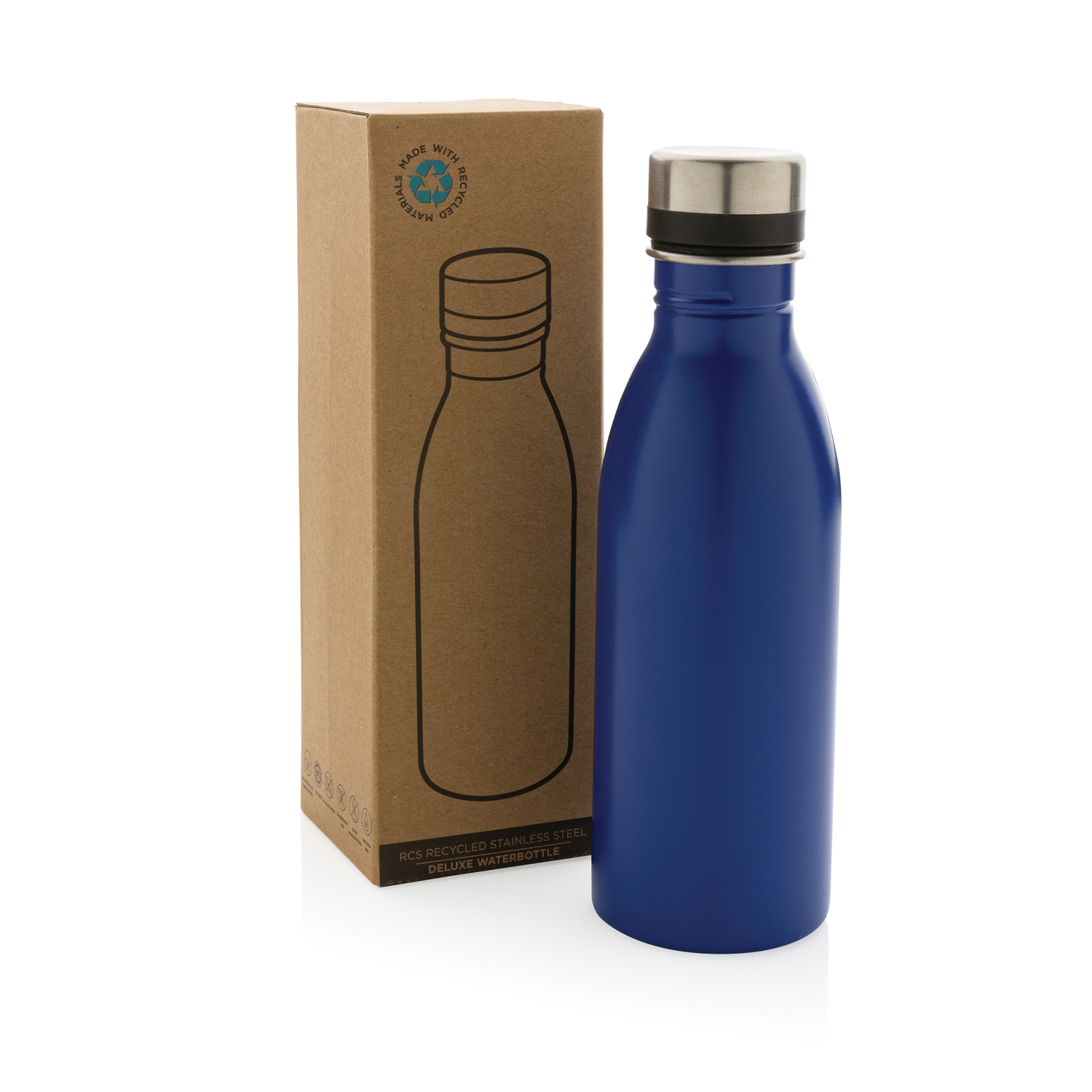 Бутылка для воды Deluxe из переработанной нержавеющей стали