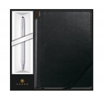 Набор: Шариковая ручка Cross Classic Century Chrome и Записная книжка Cross Journal Classic Black