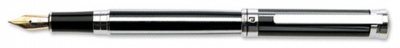 Перьевая ручка Pierre Cardin EVOLUTION, цвет - черный, гравировка линия