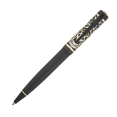 Ручка шариковая Pierre Cardin L'ESPRIT, цвет - матовый черный/золотистый