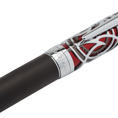 Ручка шариковая Pierre Cardin L'ESPRIT, цвет - матовый черный/красный