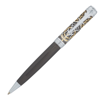 Ручка шариковая Pierre Cardin L'ESPRIT, цвет - пушечная сталь/золотистый