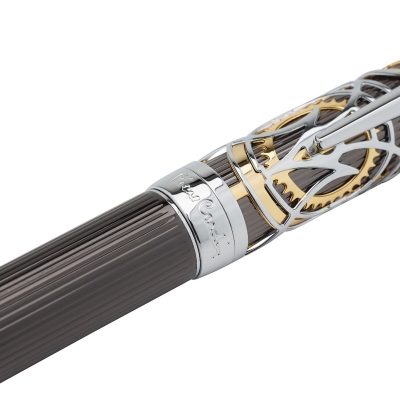 Ручка шариковая Pierre Cardin L'ESPRIT, цвет - пушечная сталь/золотистый