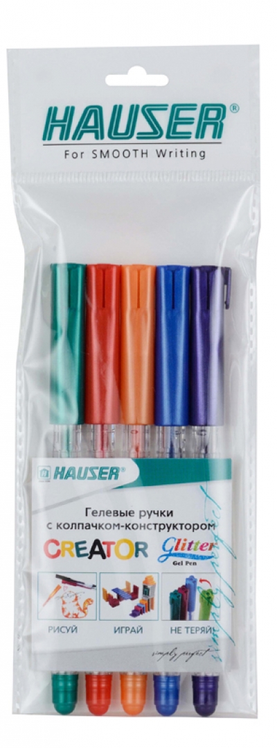 Набор: Гелевая ручка Hauser Creator Glitter Gel