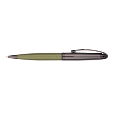 Ручка шариковая Pierre Cardin NOUVELLE, цвет - черненая сталь и зелёный